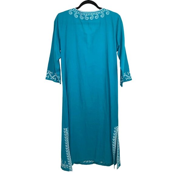 ROLLER RABBIT Embroidered Maxi Palm Springs Vibe Kaftan - Picture 2 of 8